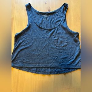 American Eagle gray crop tank